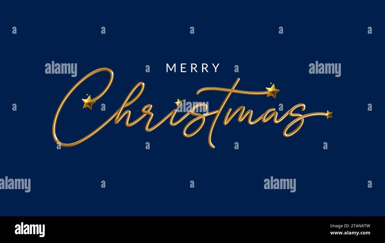 Written merry christmas vintage calligraphy Stock Vector Images - Alamy