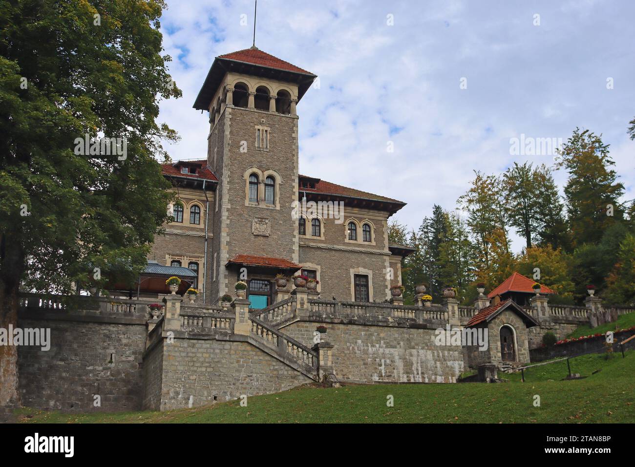 Cantacuzino Castle in Busteni, Romania Stock Photo