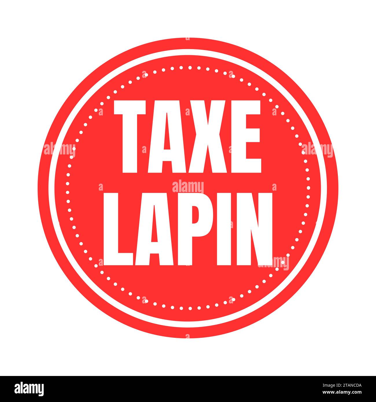 Lapin tax in France symbol icon Stock Photo