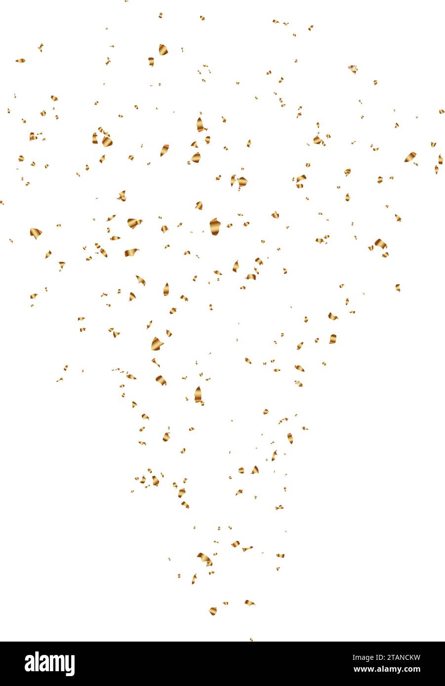 Golden festive confetti. Vector illustration. Stock Vector
