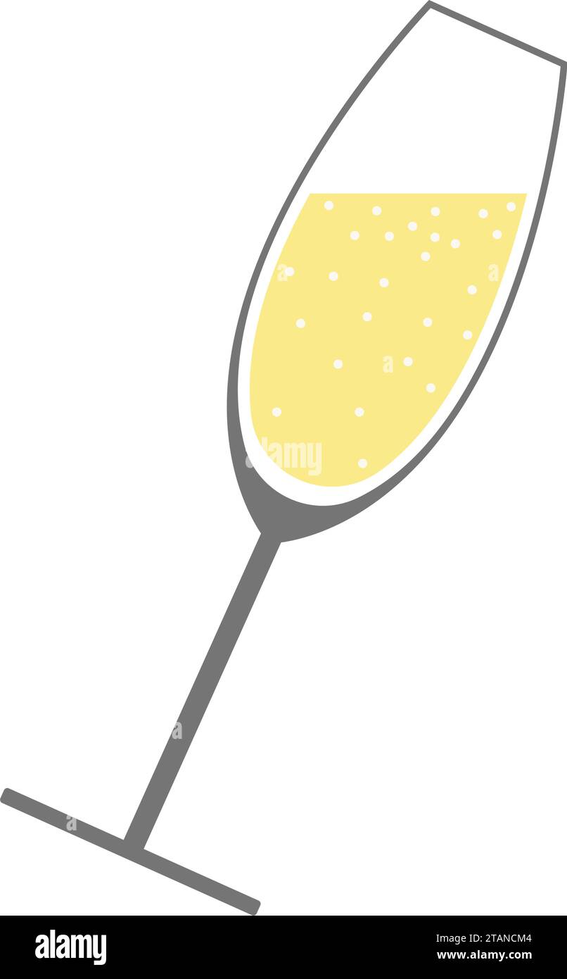 Champagne Glass Icon. Vector Illustration. Stock Vector