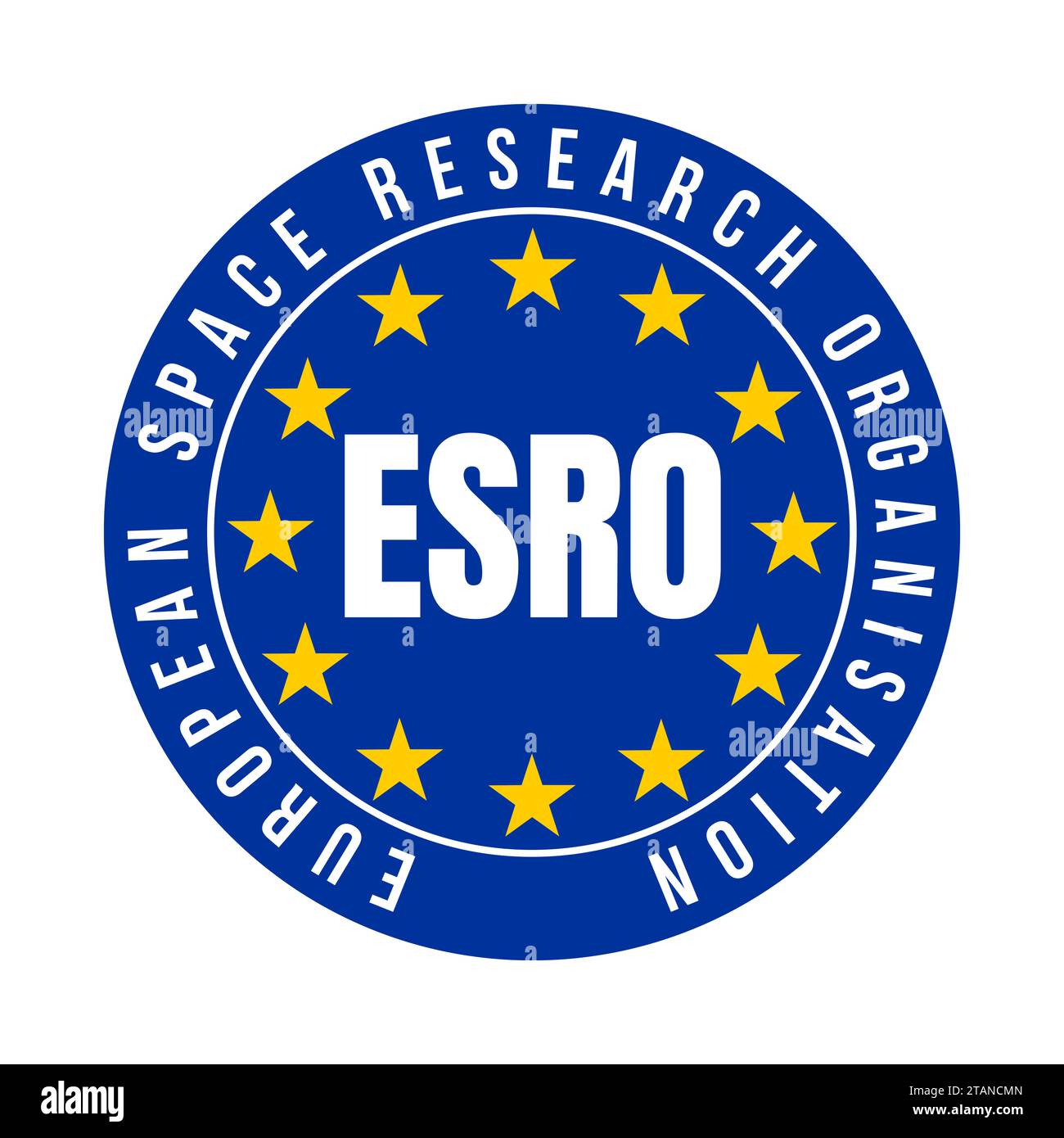 ESRO European space research organisation symbol icon Stock Photo