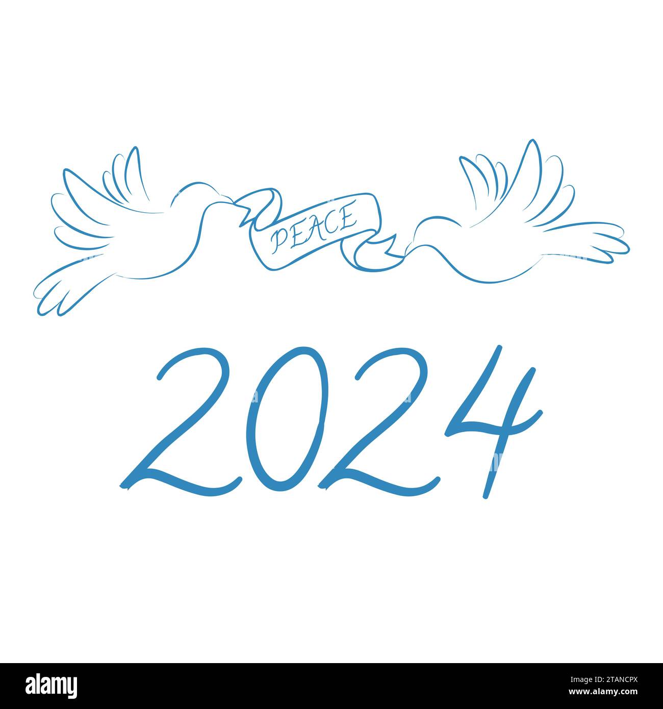 Peace 2024 symbol icon illustration Stock Photo - Alamy
