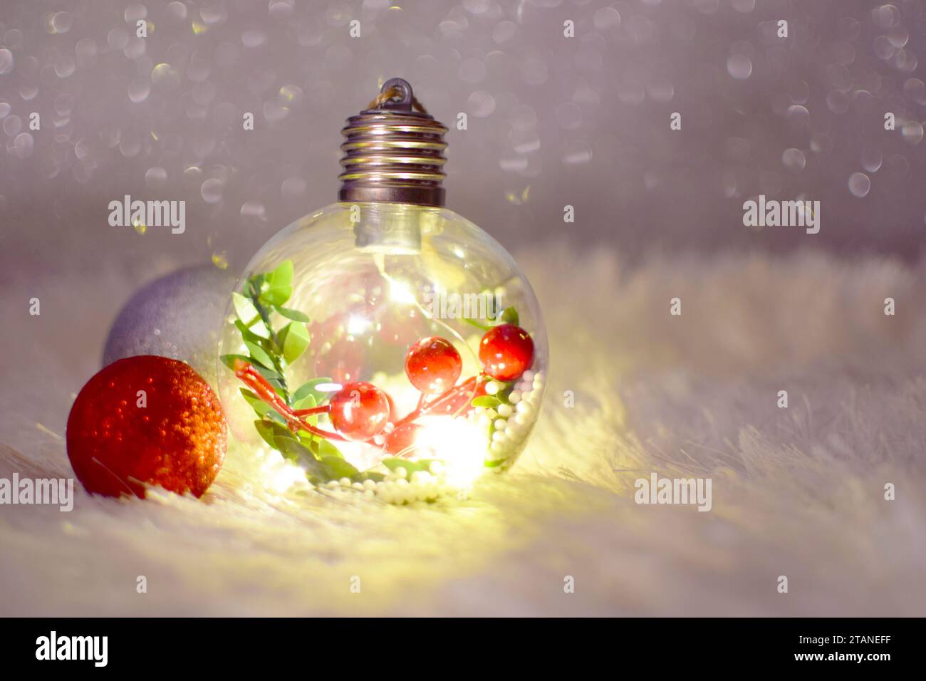 Christmas Light Bulb Bauble Stock Photo Alamy