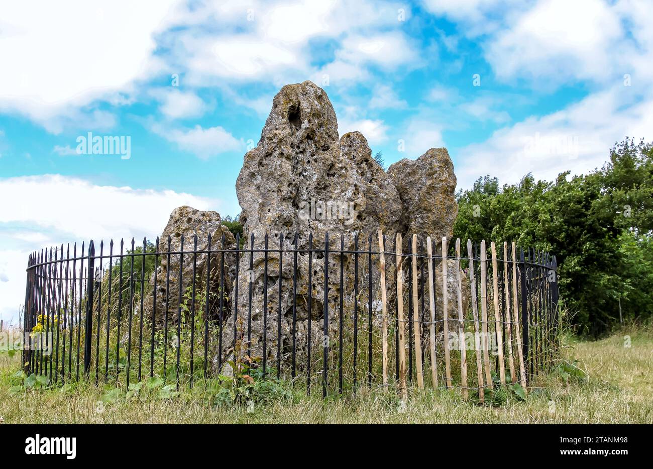 The Rollright Stones, megalithic stone monuments on the Oxfordshire/ Warwickshire border. Stock Photo