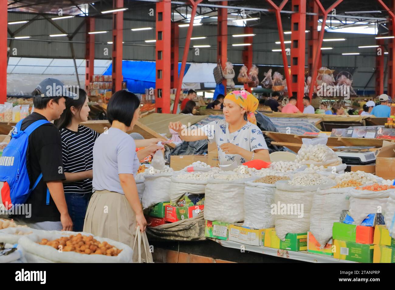 August 18 2023 - Bishkek in Kyrgyzstan, Central Asia: The people of