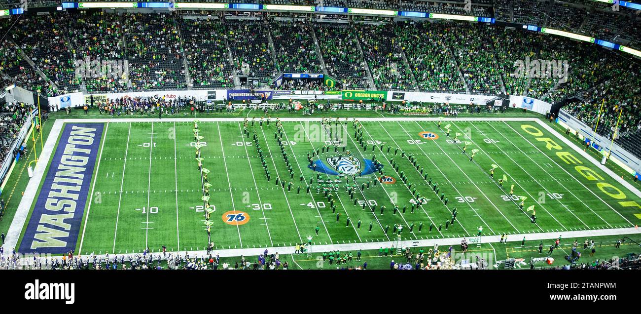 Allegiant Stadium. 01st Dec, 2023. NV U.S.A. Oregon marching band