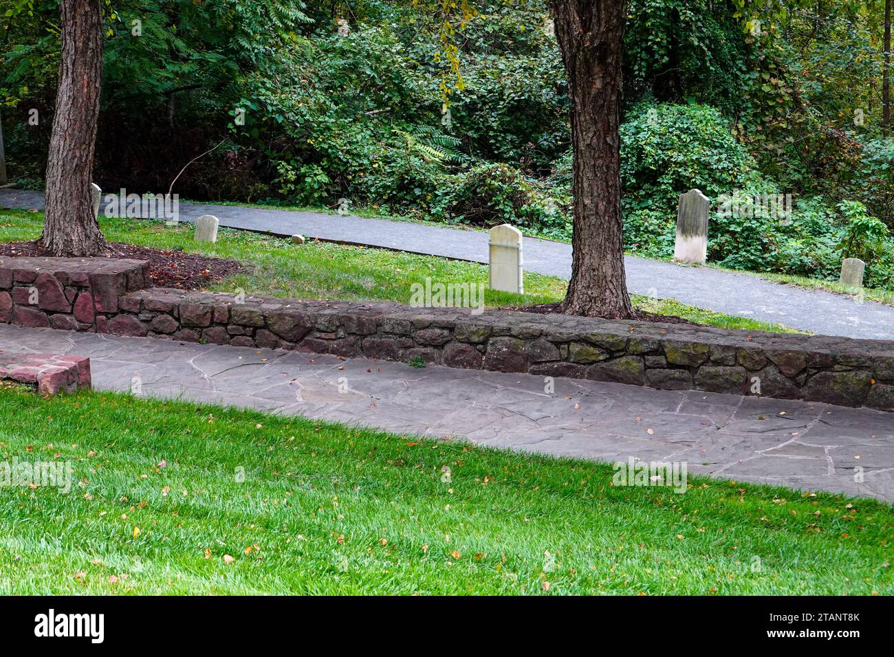 African American Heritage Park with markers of some of the identified