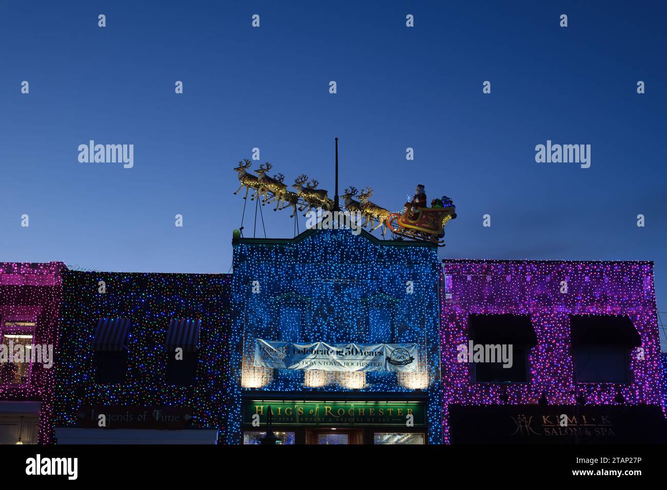 Big Bright Light Show Christmas lights in downtown Rochester Michigan