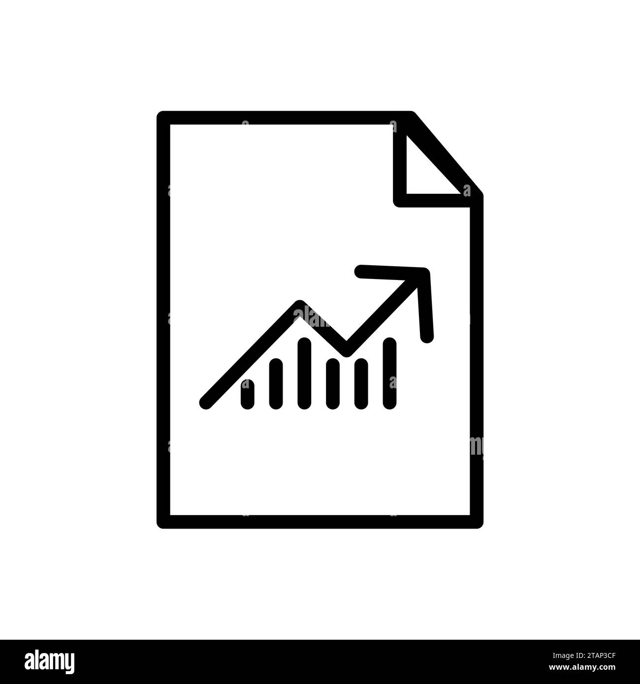 Vector line icon graph in the report shows a steady increase in sales over the past year. Audit report identified several areas for improvement in acc Stock Vector