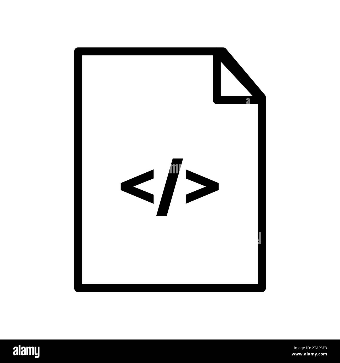 Vector line icon web document contains data from the internet coding ...