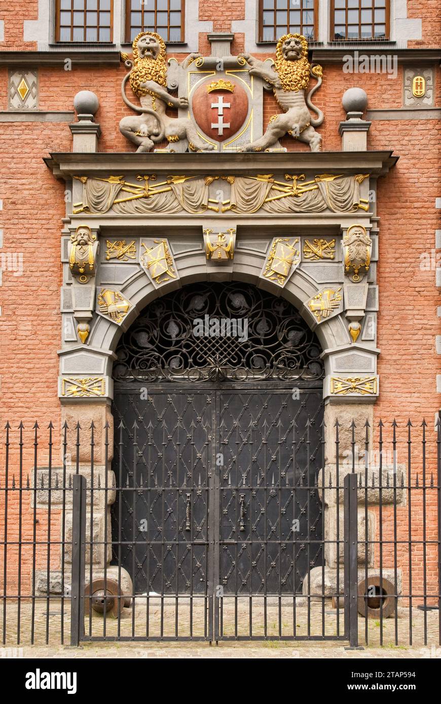 Portal at Great Arsenal in Gdańsk, Pomorskie, Poland Stock Photo