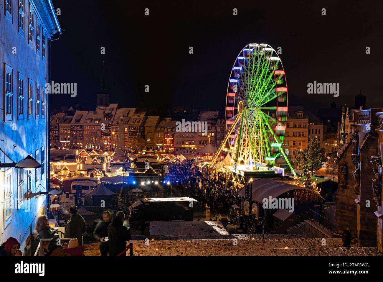 christmas market at the cathedral square in Erfurt - in 2023 the most