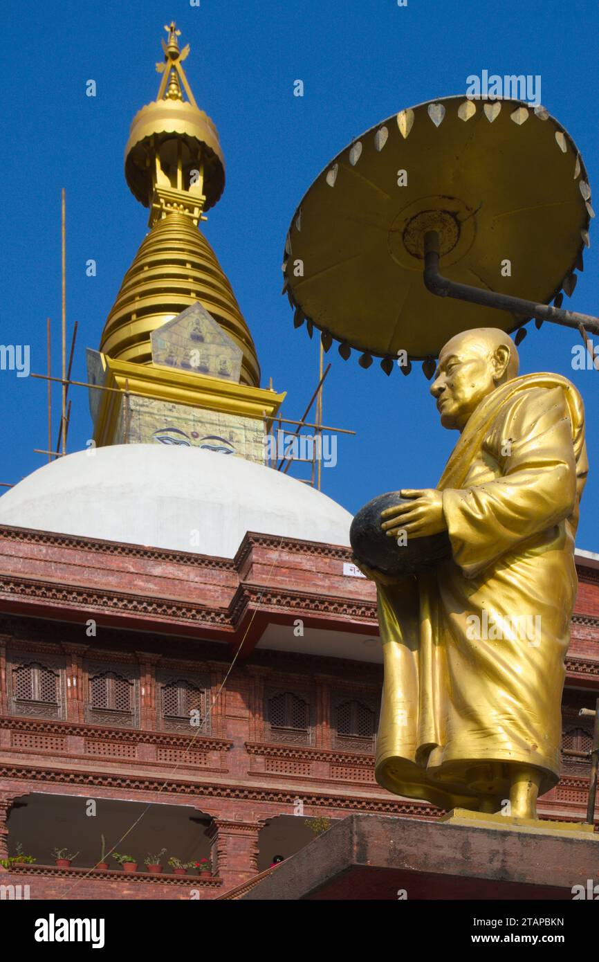 Nepal, Kathmandu Valley, Kirtipur, Chilamchu Stupa, Buddhist, Monument ...