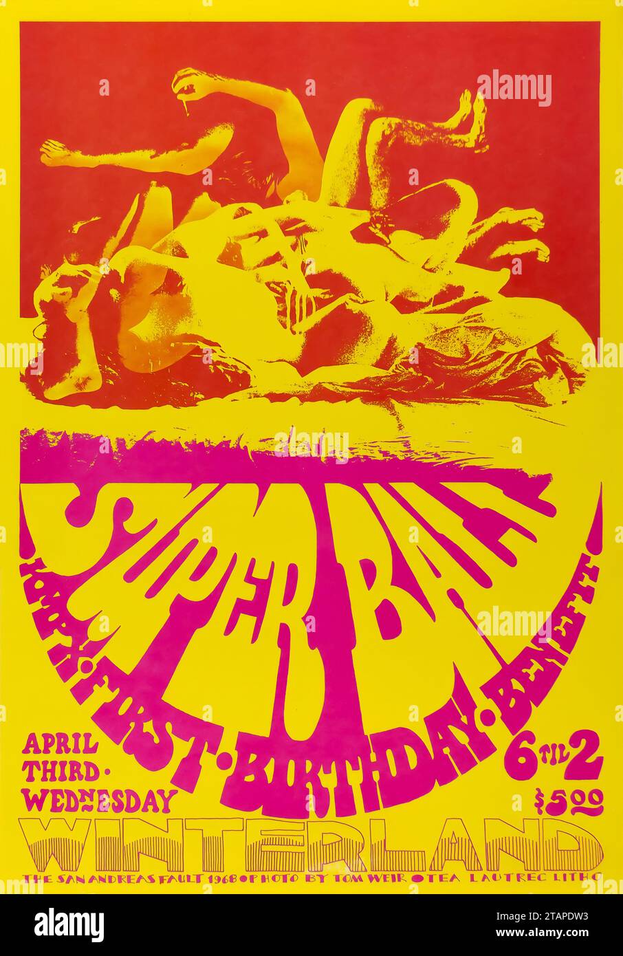 Super Ball Electric Flag Grateful Dead Winterland 1968 Tea Lautrec Litho poster Super Ball Electric Flag Grateful Dead Winterland 1968 Tea Lautrec Litho poster