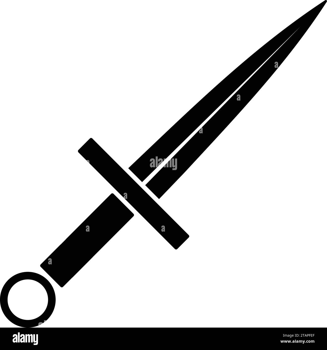 Knife icon. Black knife icon. Isolated knife symbol. Vector