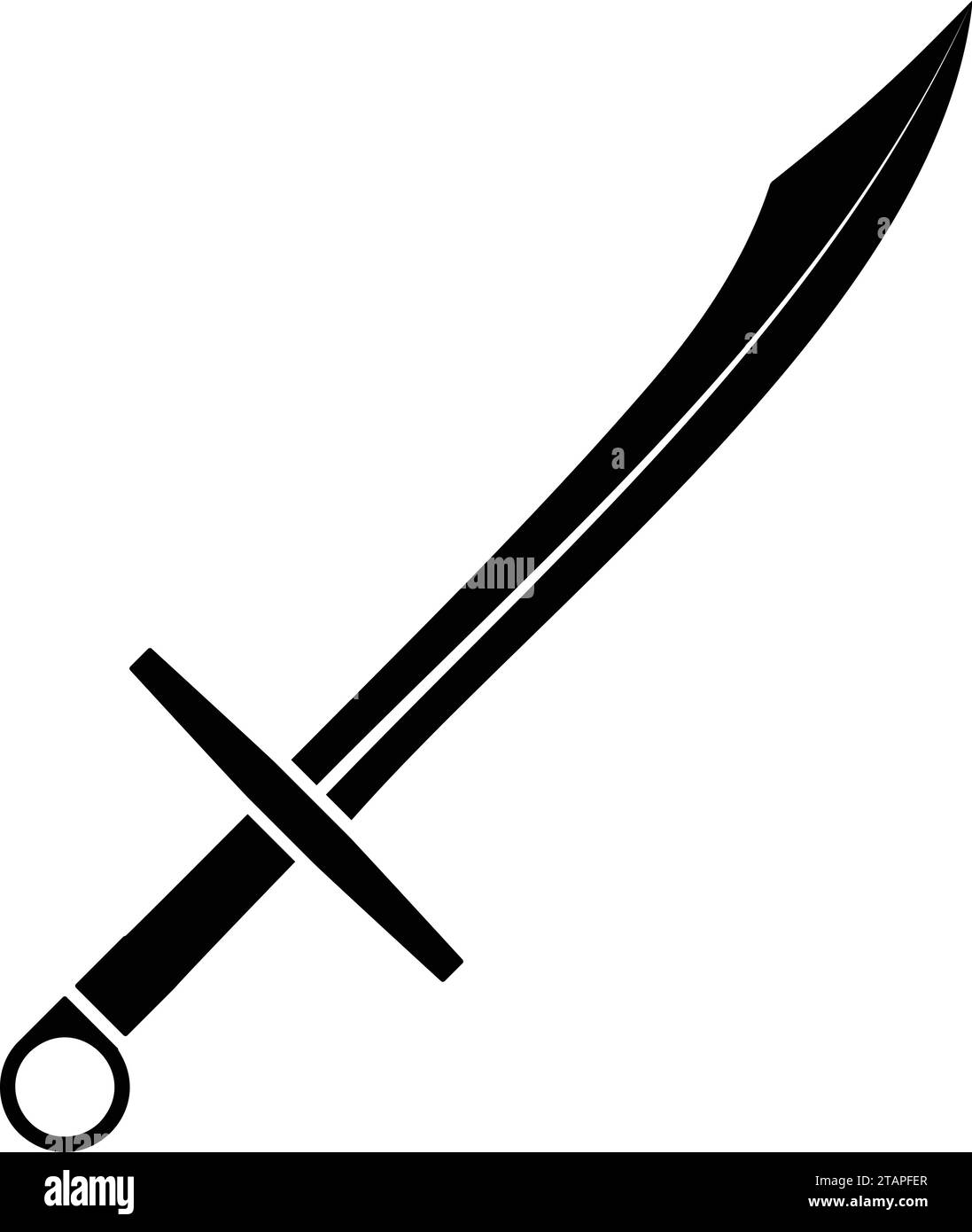 Knife icon. Black knife icon. Isolated knife symbol. Vector