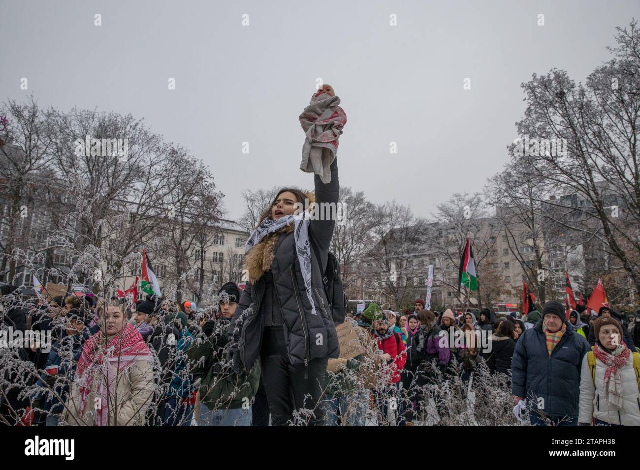 Berlin, Germany. 2nd Dec, 2023. A significant protest unfolded in ...