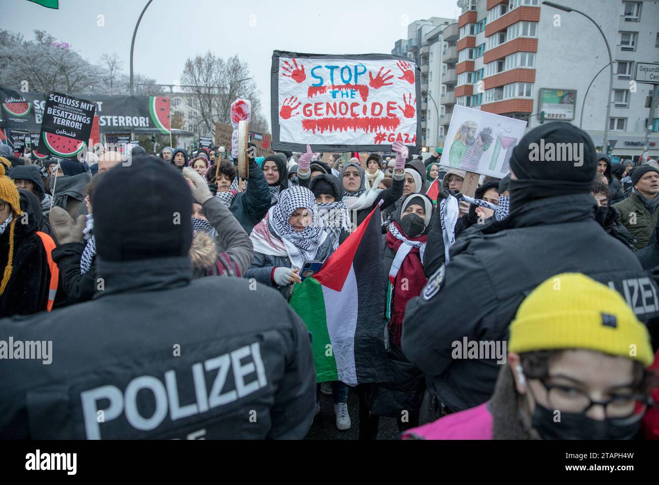Berlin, Germany. 2nd Dec, 2023. A significant protest unfolded in ...