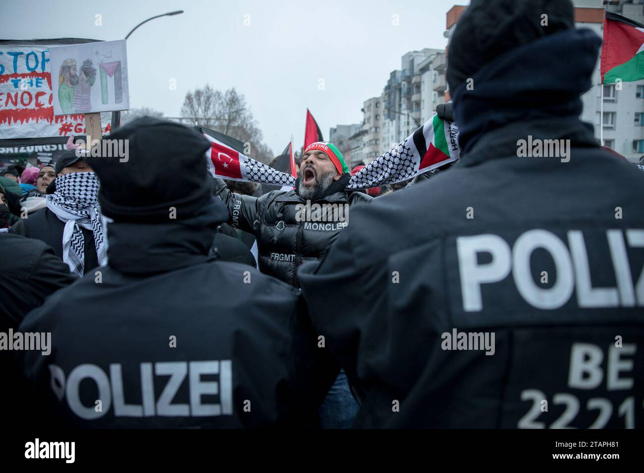 Berlin, Germany. 2nd Dec, 2023. A significant protest unfolded in ...