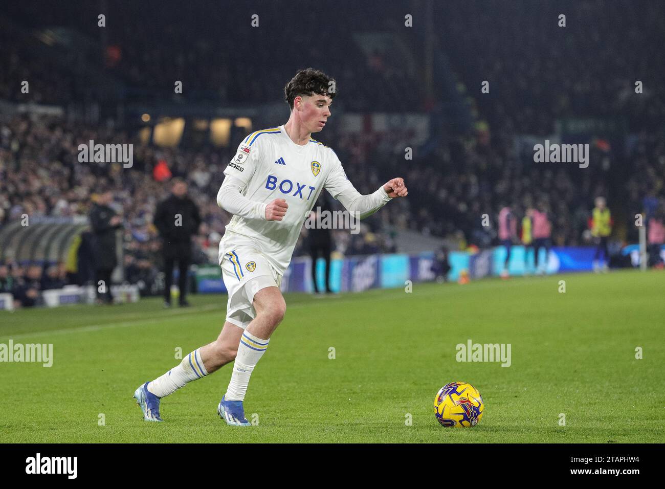Archie Gray #22 of Leeds United during the Sky Bet Championship match ...