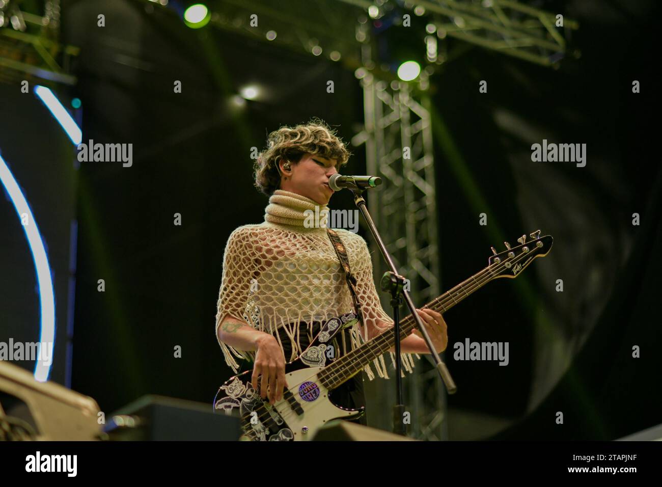 Pasto, Colombia. 26th Nov, 2023. The band Entreco performs at the Galeras Rock music festival on its second day, in Pasto Narino on November 26, 2023. Photo by: Camilo Erasso/Long Visual Press Credit: Long Visual Press/Alamy Live News Stock Photo