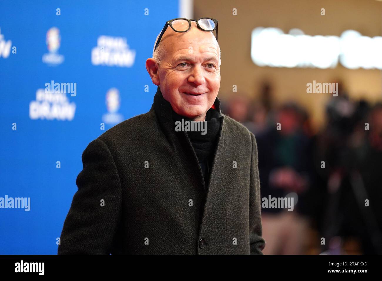 German Football Association president Bernd Neuendorf arrives ahead of the UEFA Euro 2024 draw at the Elbphilharmonie in Hamburg, Germany. Picture date: Saturday December 2, 2023. Stock Photo