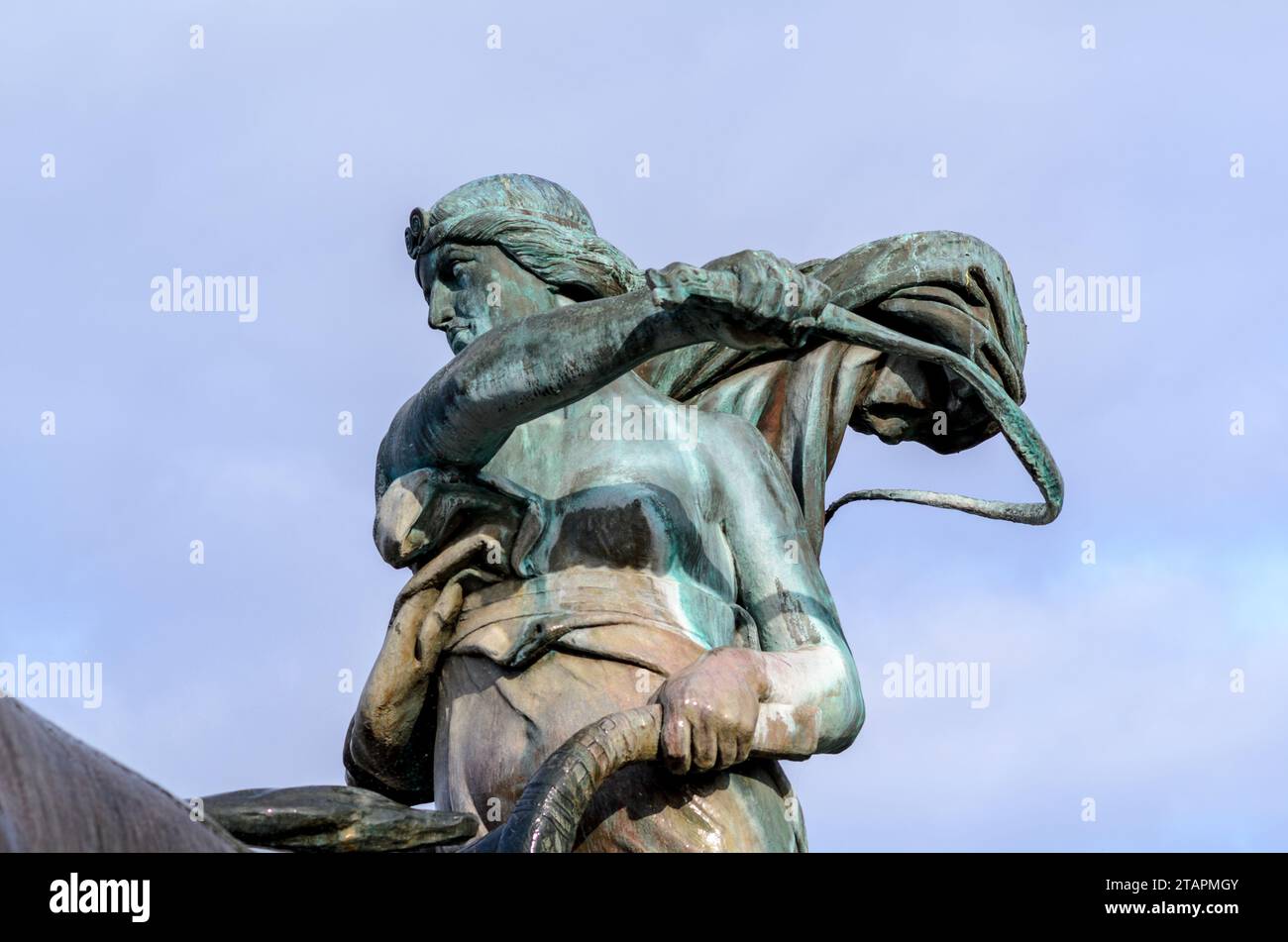 The Gefion fountain in Copenhagen, Denmark. It features a largescale