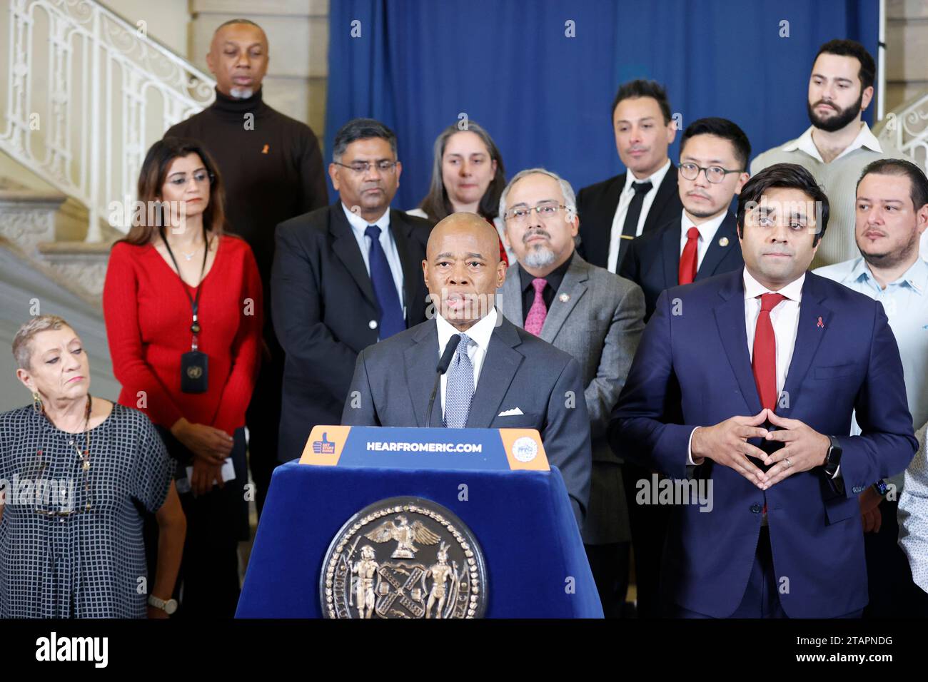 Ny USA 1st Dec 2023 New York USA December 01 2023 Mayor Eric ny-usa-1st-dec-2023-new-york-usa-december-01-2023-mayor-eric