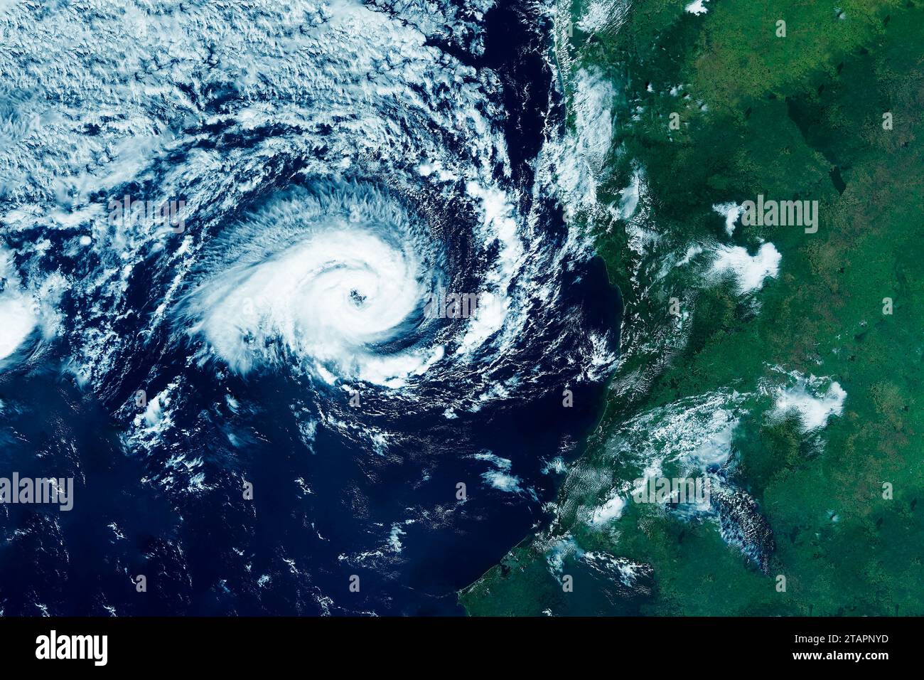 Hurricane from space. Elements of this image furnished by NASA. High quality photo Stock Photo