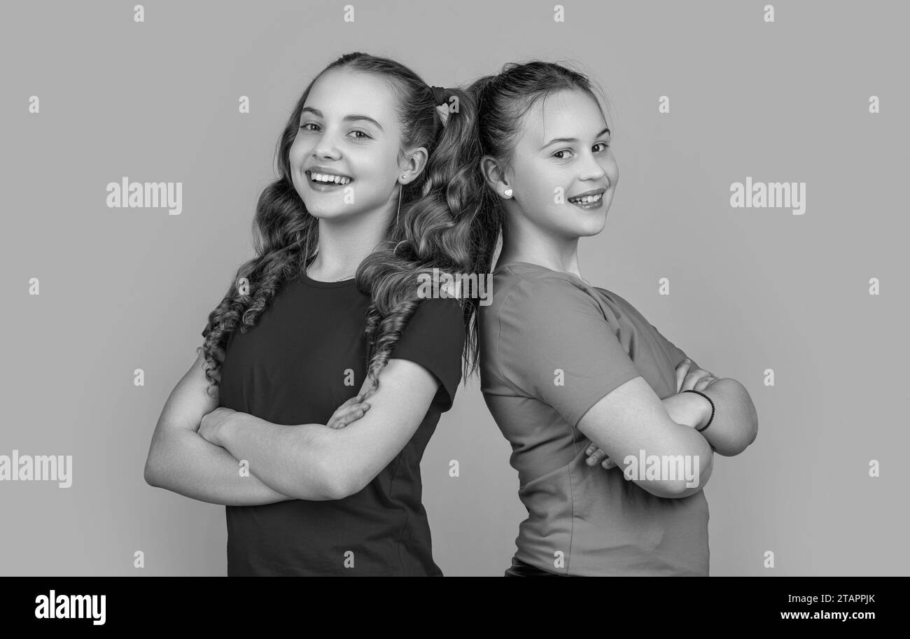 Teen girls together Black and White Stock Photos & Images - Alamy