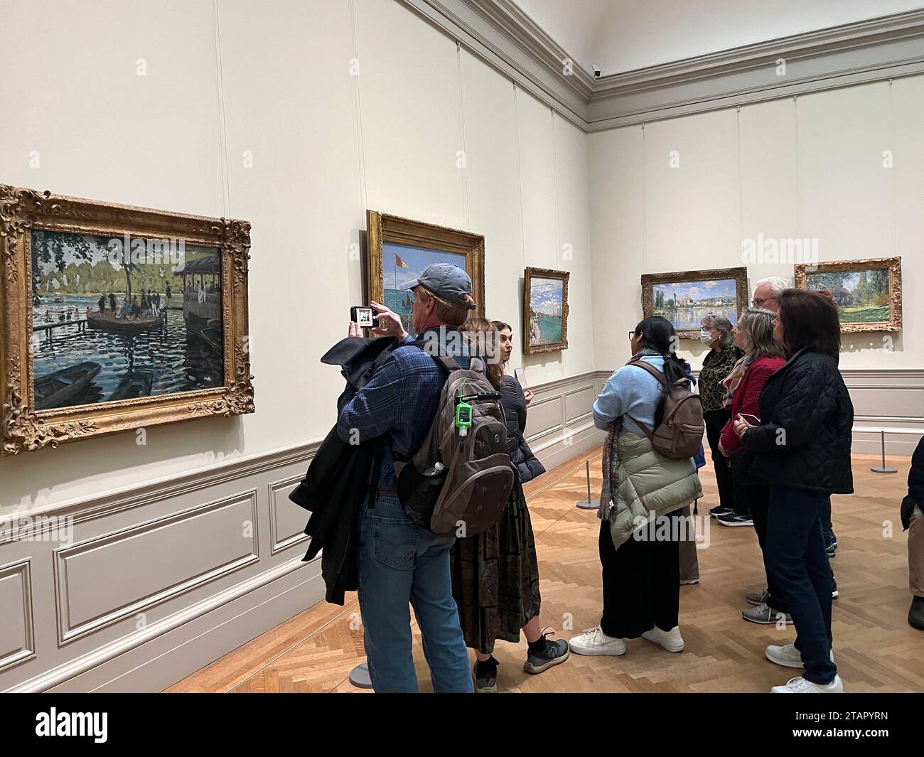 Visitors at the exhibition at the Metropolitan Museum of
