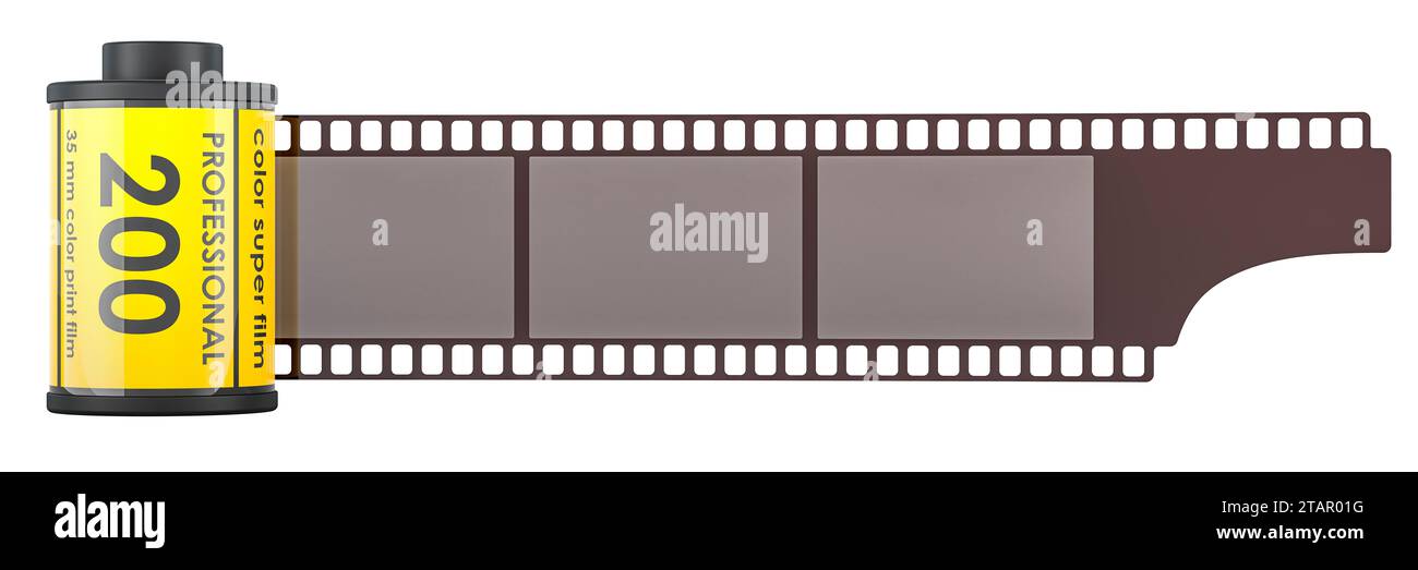 Camera Film Roll, 35 mm. 3D rendering isolated on white background Stock Photo Alamy