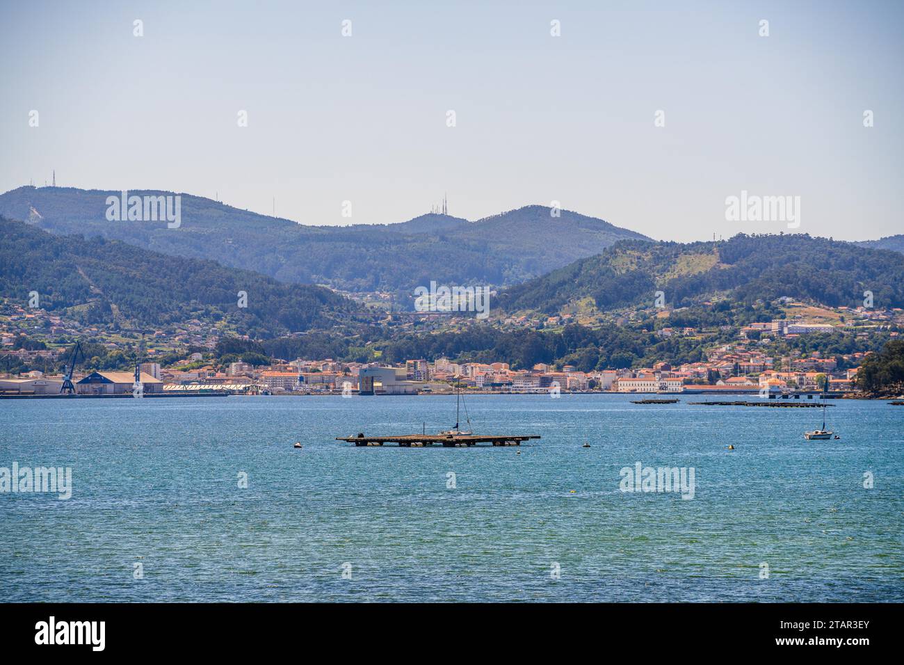 Beautiful city ocean landscape, Combarro, Spain, Galicia Stock Photo