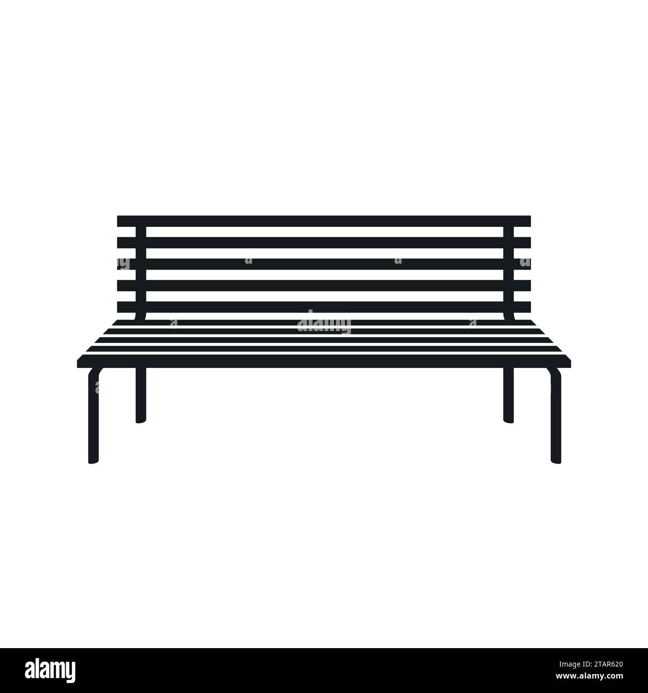 Bench icon isolated on white background. Park vector icon bench in flat style Stock Vector