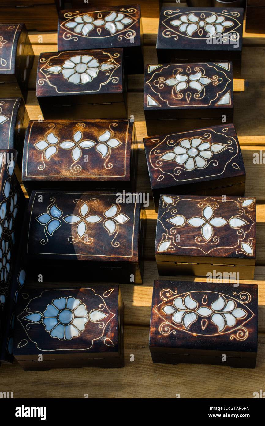Laquered wooden pencil boxes, Grand Bazaar, Istanbul