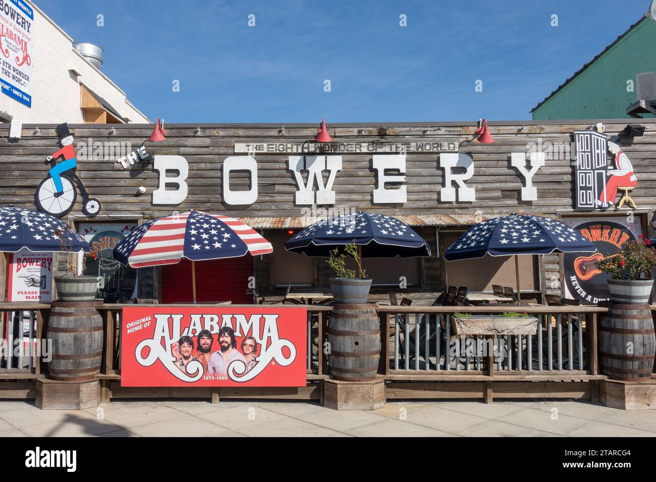 The Famous Bowery Live Music Venue Bar In Myrtle Beach, South Carolina, United States, The Home Of The Country Rock Band Alabama Stock Photo