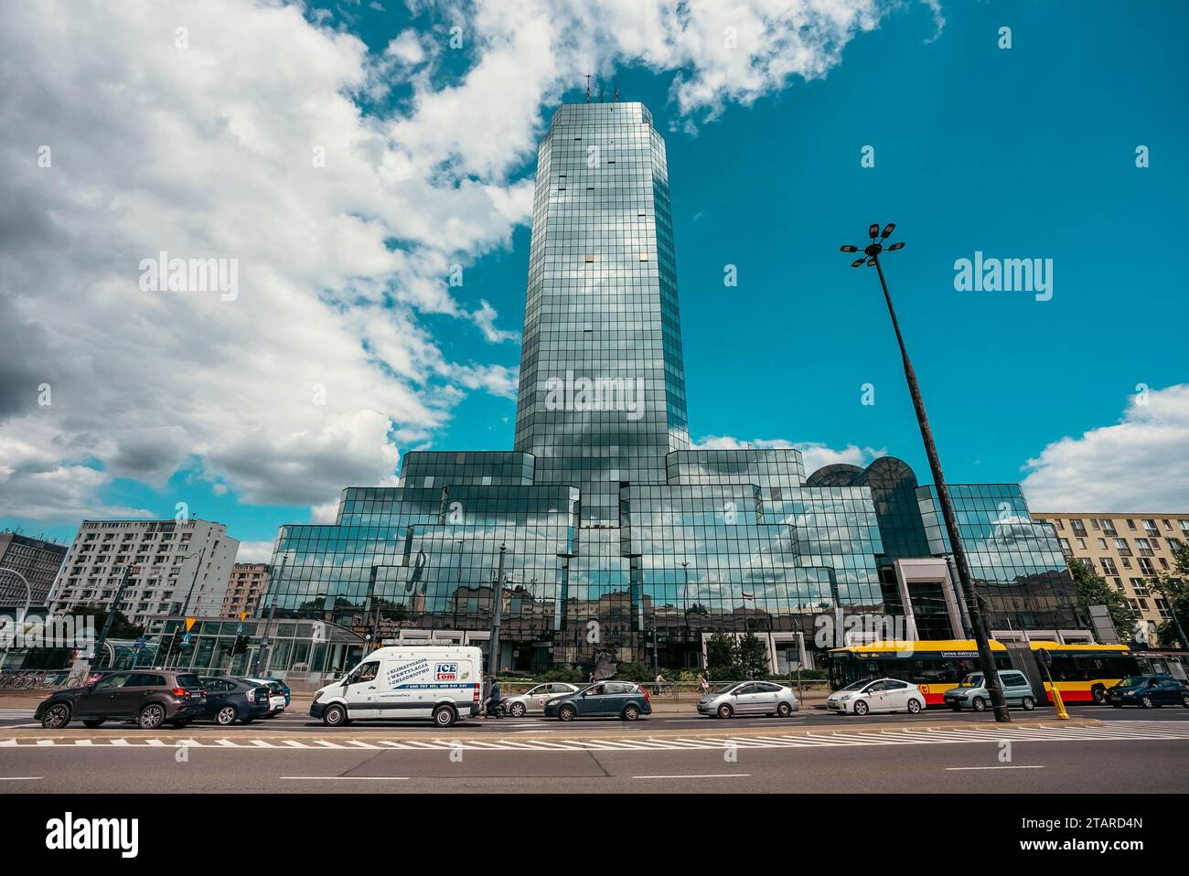Warsaw, Poland-05July2022:great view of Warsaw, officially the Capital City of Warsaw, is the capital and largest city of Poland. The metropolis Stock Photo