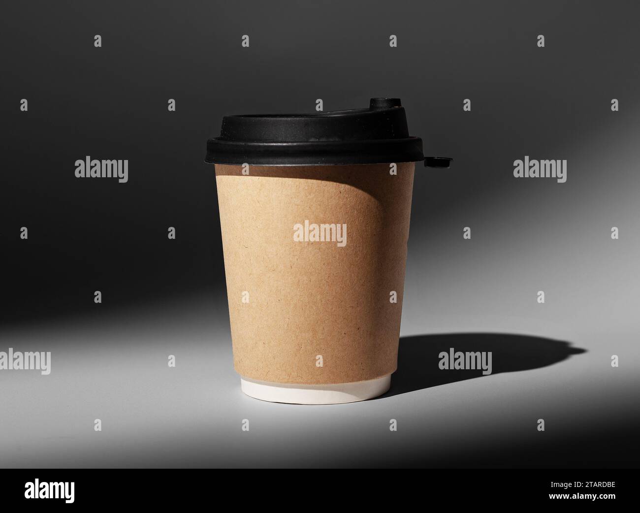 Kraft brown paper cup mock up, carton beige coffee mug to go with black ...