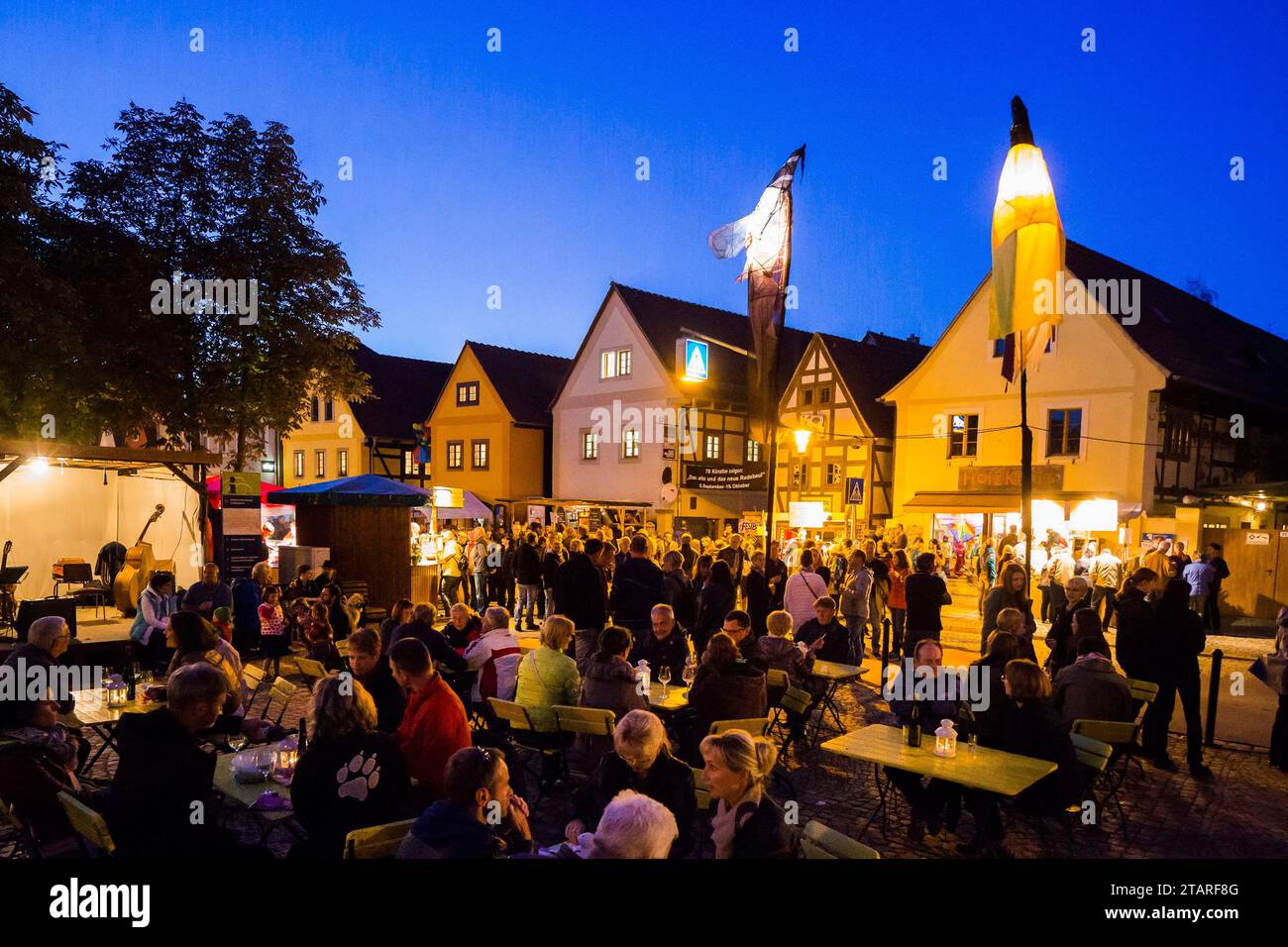 Autumn and wine festival in Altkoetzschenbroda Stock Photo