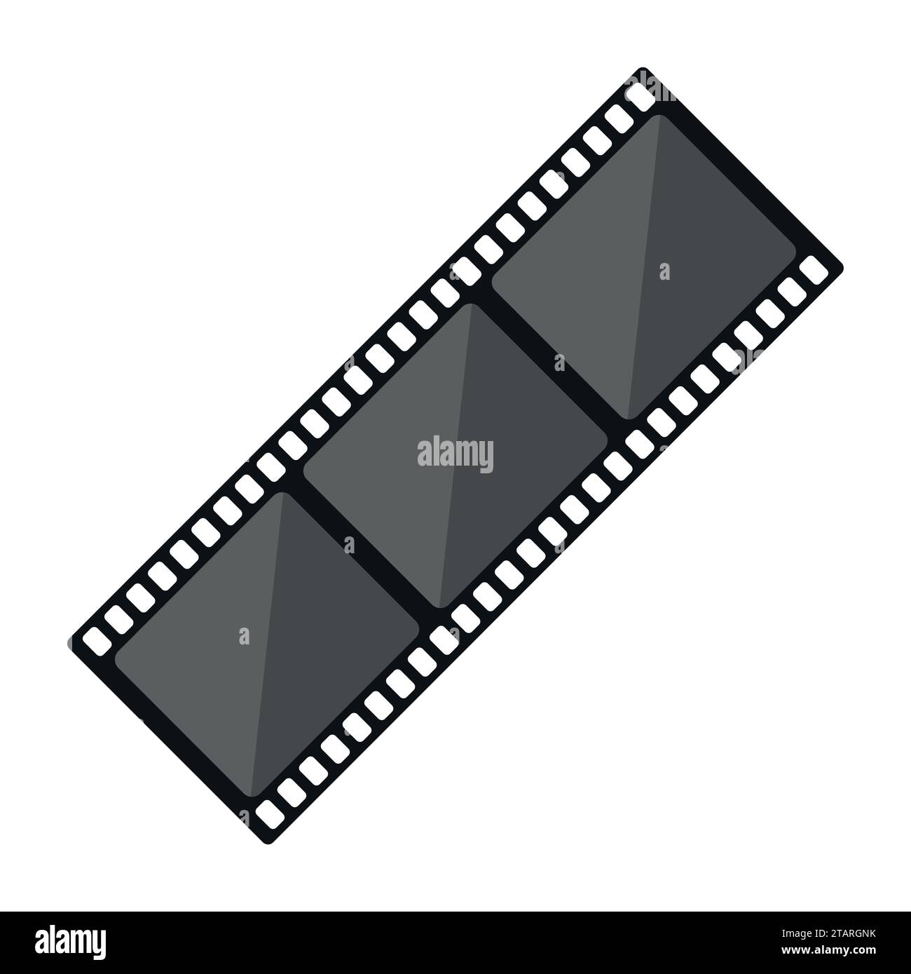 Film strip isolated on white background. Watch movie in the cinema vector illustration Stock Vector