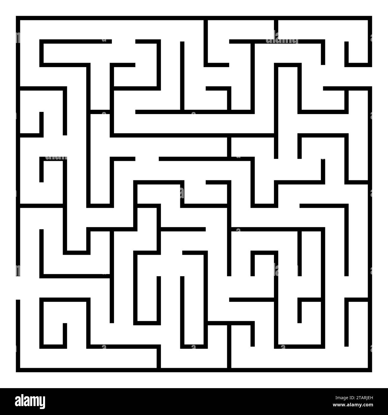 Vector illustration of Maze or Labyrinth isolated on white background. Stock Vector