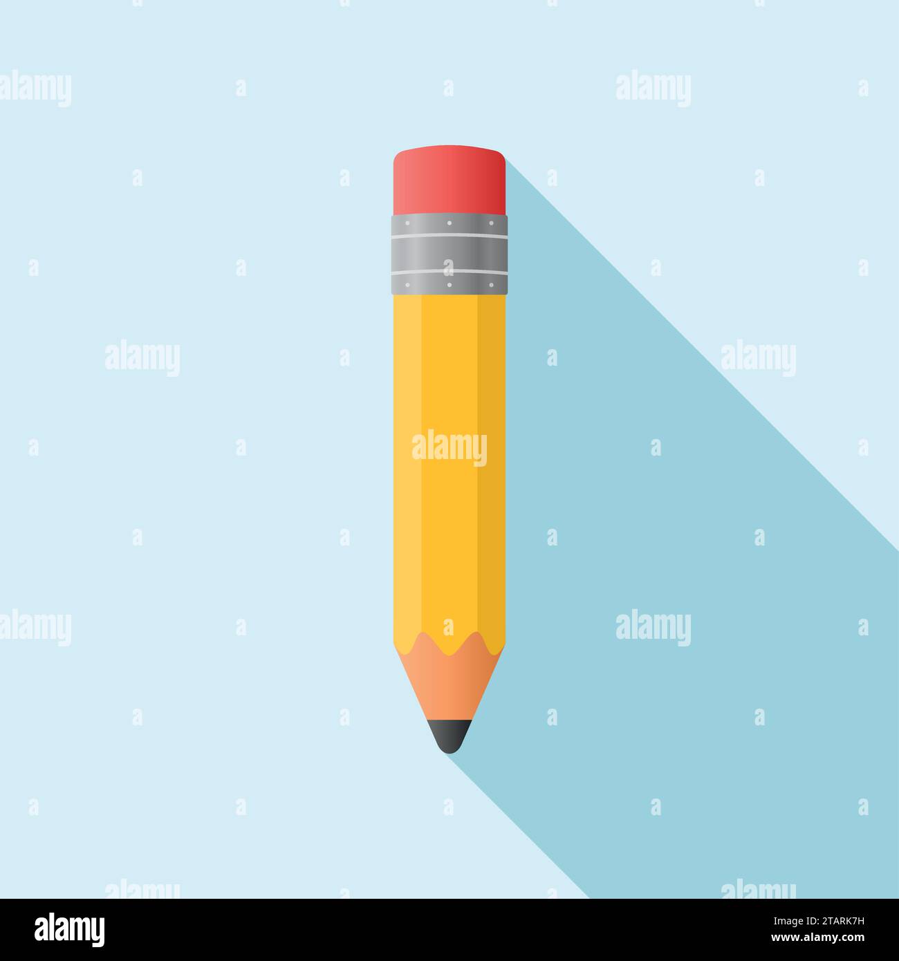 Pencil in Flat style icon. Vector Illustration Stock Vector
