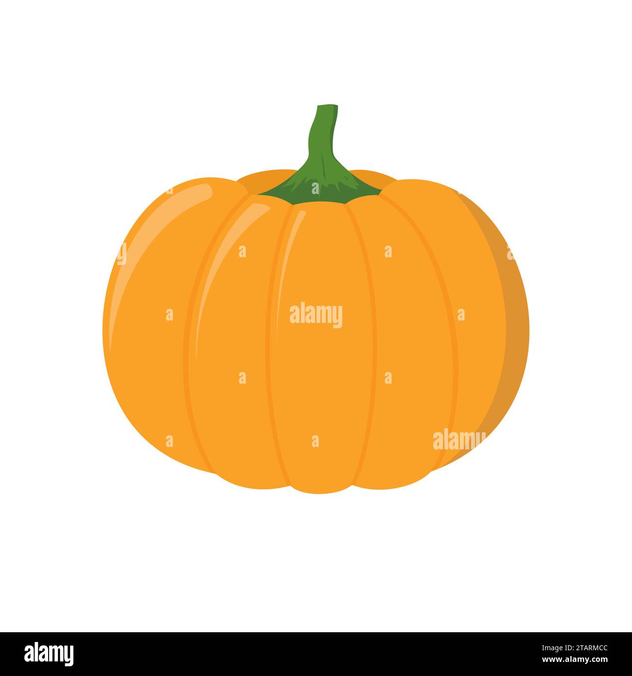 Pumpkin isolated on white background. Autumn pumpkin element oriental bittersweet vector illustration in flat style. Pumpkin icon vegetable. Harvest Stock Vector
