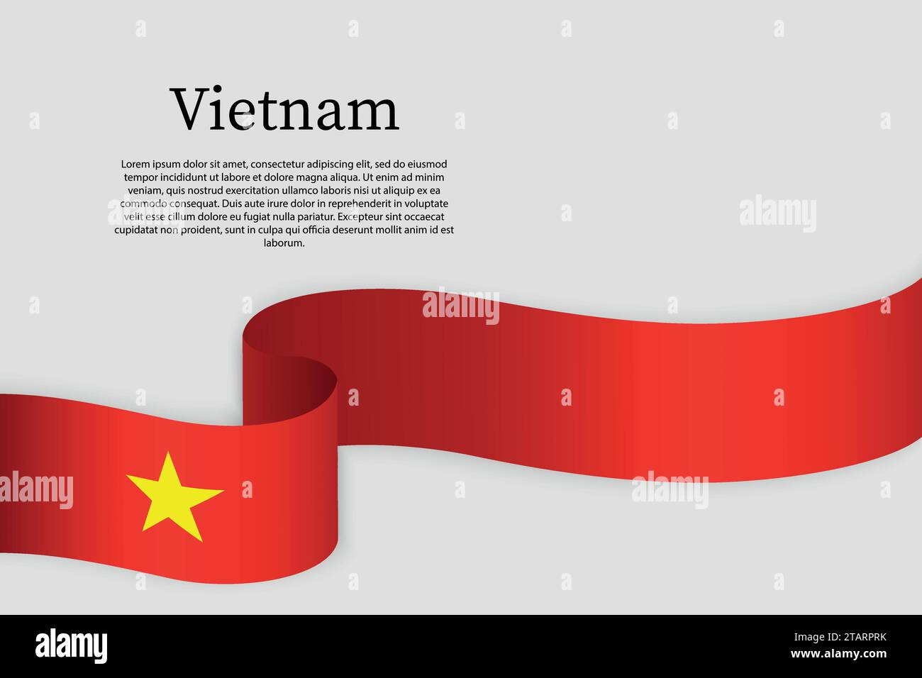 Ribbon flag of Vietnam. Celebration background template Stock Vector ...