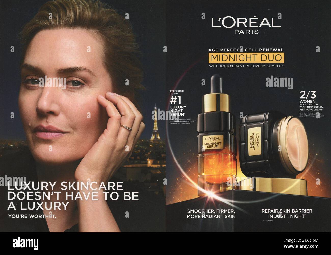 Vogue October 2023 magazine issue advert, USA Stock Photo Alamy