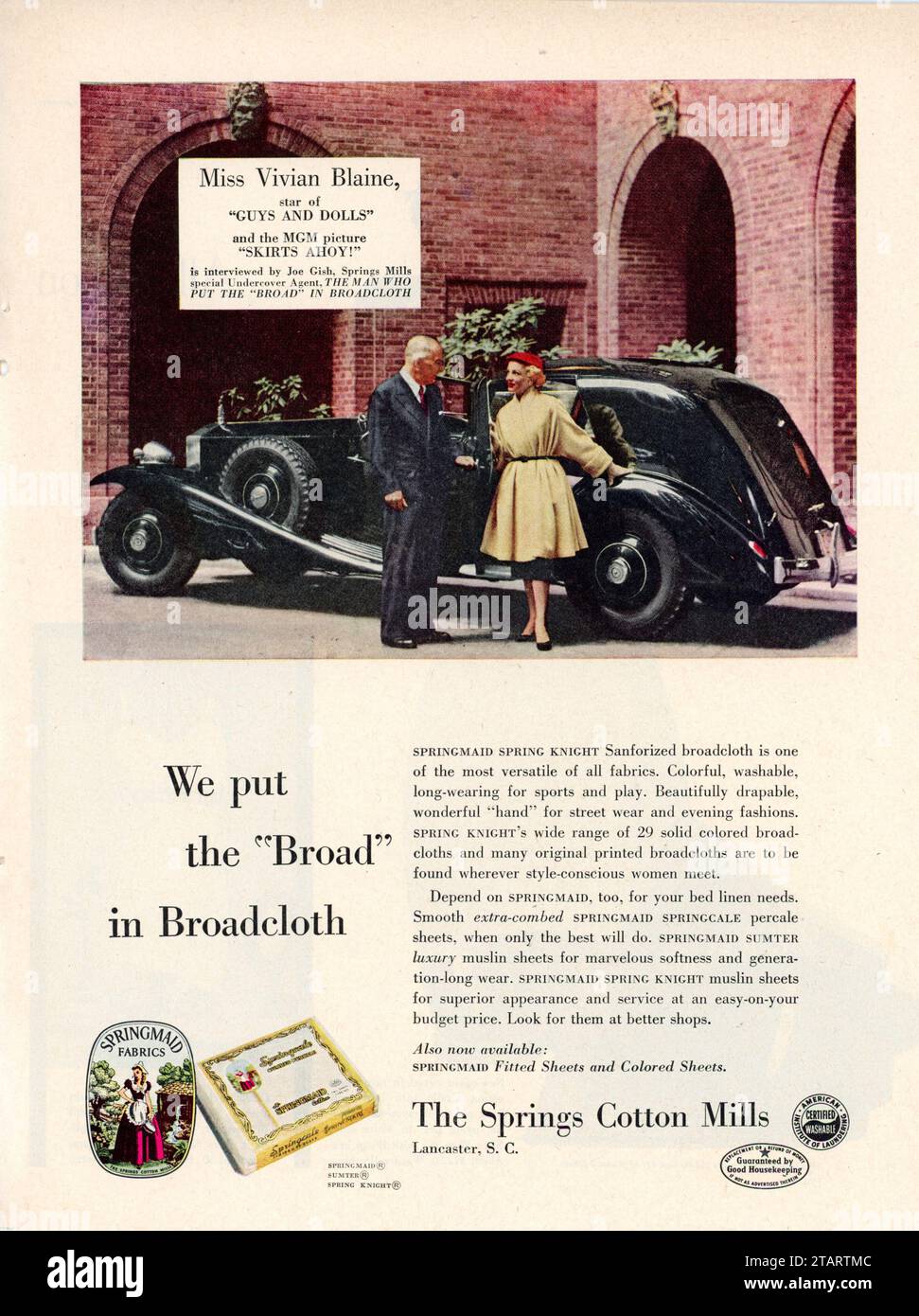 Vintage 'Good Housekeeping' Magazine January 1953 issue Advert, United States Stock Photo