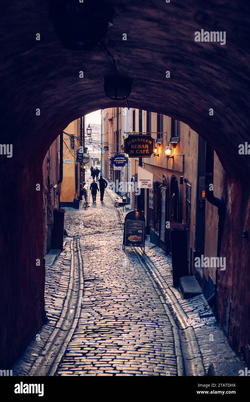 Gamla stan alley stockholm hires stock