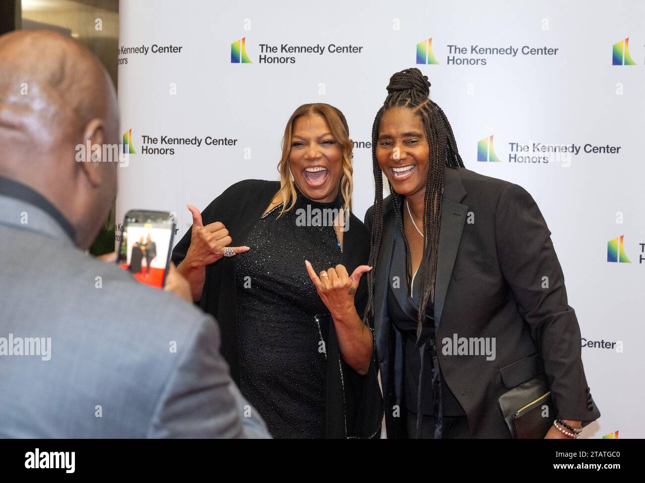 Queen Latifah poses for a personal photo with her partner Eboni Nichols