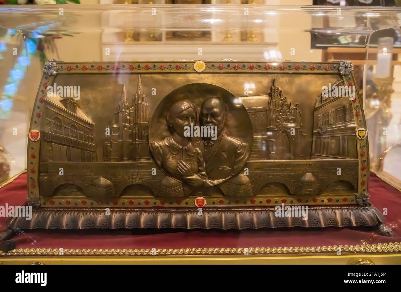 Traveling reliquary of Saints Louis and Zelie Martin, parents of St. Therese of Lisieux at St